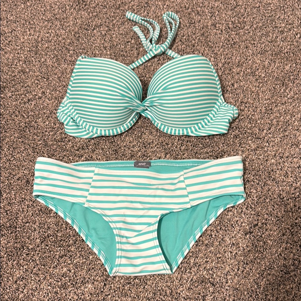 Striped Green Aerie Bikini